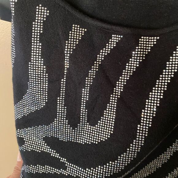 Retrofete Kaisley midi dress black crystal rhinestone knit party bodycon Revolve - Picture 17 of 17